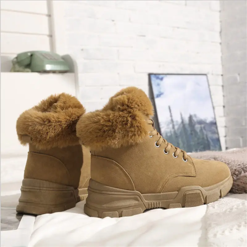 Women's Shoes Cotton Shoes Non-slip Plus Velvet Winter Outdoor Sports shoes Running Shoes Quality Wear-resistant Sneakers 2018