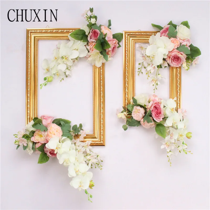 Wedding decoration props Artificial flower photo frame photography background home hotel