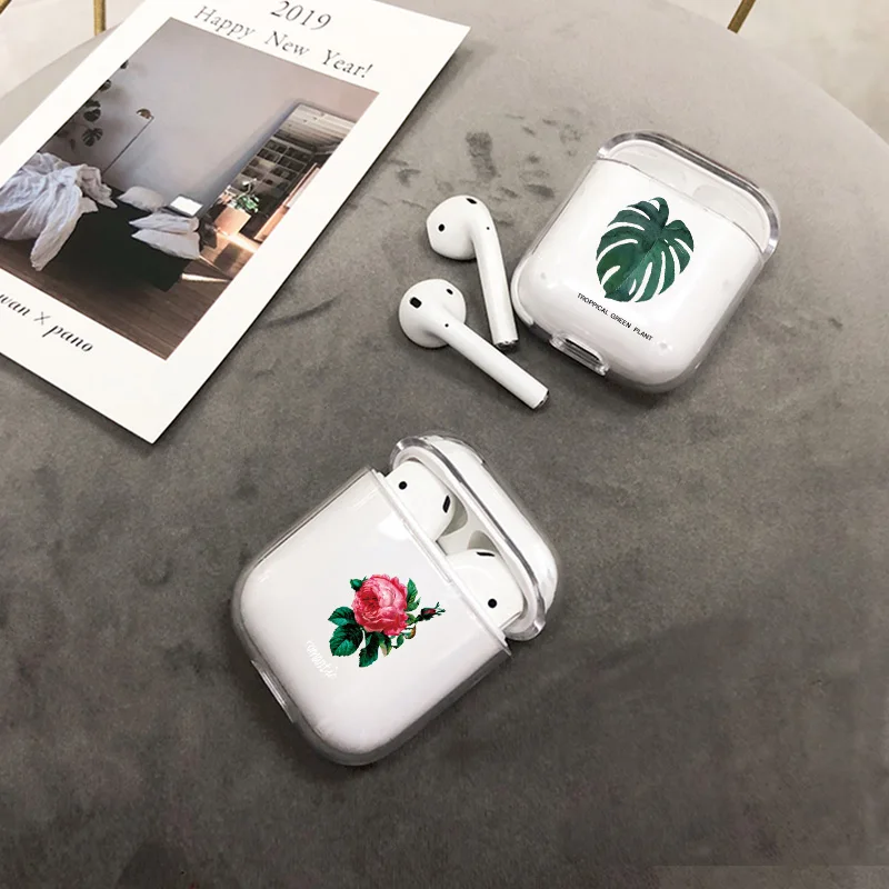 

Case For Apple airpods case Floral Cute Daisy Cactus Wireless Bluetooth Earphone Case For Airpods Headphone Hard Protective Case