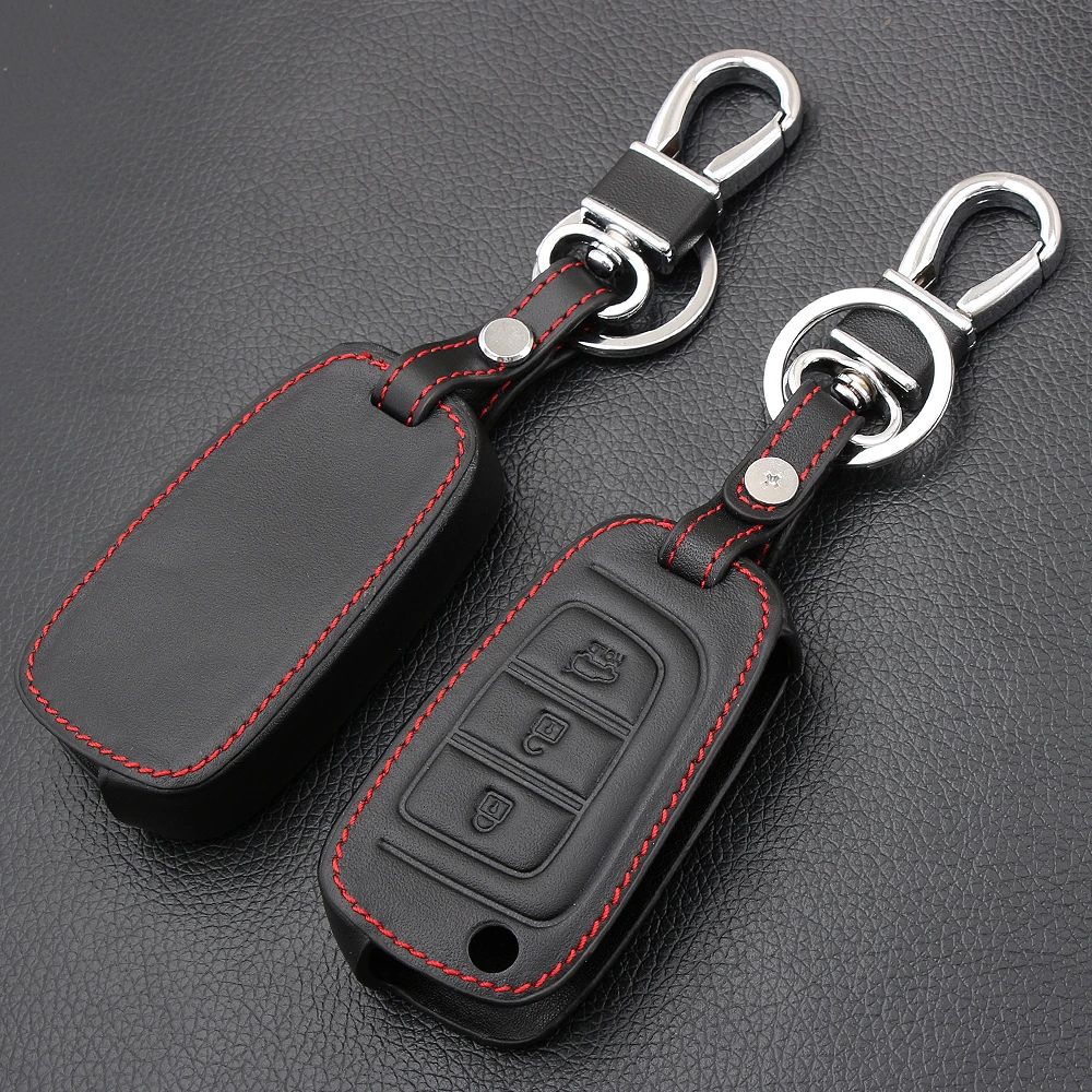 

3 Button Genuine Leather Car Remote Key Fob Shell Cover Case For Hyundai Solaris 2 Elantra i30 i35 i40 Tucson 2016 2017 2018
