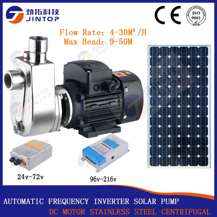 

(MODEL JTZW20-40S-3000) JINTOP SOLAR PUMP Self Pri olar panel water pump use japanese imported bearing high pressure water pump