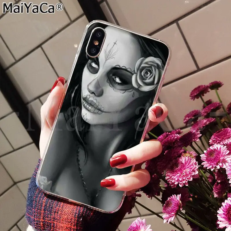 Funny Sugar Skull Girl Tattoo