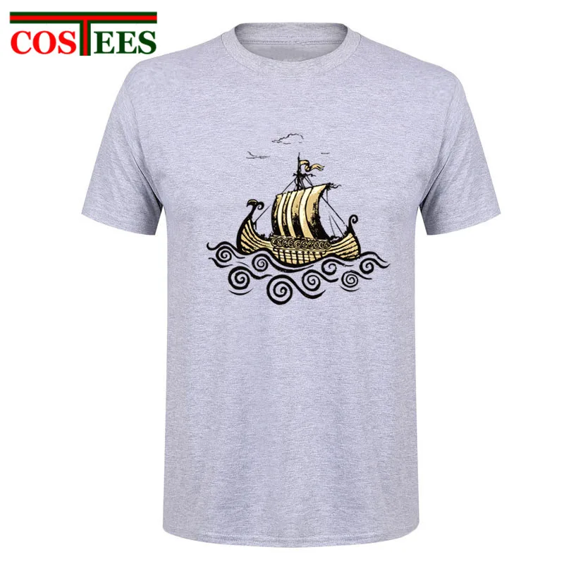 Men's 2017 Retro Vikings are coming T Shirts Vikings Ship T Shirt TV
