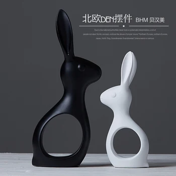 Black ceramic rabbit lovers home decor crafts room decoration handicraft ornament porcelain animal figurines wedding decoration Black ceramic rabbit lovers home decor crafts room decoration handicraft ornament porcelain animal figurines wedding decoration