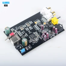K. guss KX6 USB DAC HiFi XMOS U8 PCM5102 TDA1308 звуковая карта доска аудио усилитель Совет Поддержка 32bit 384 К с наушники Выход