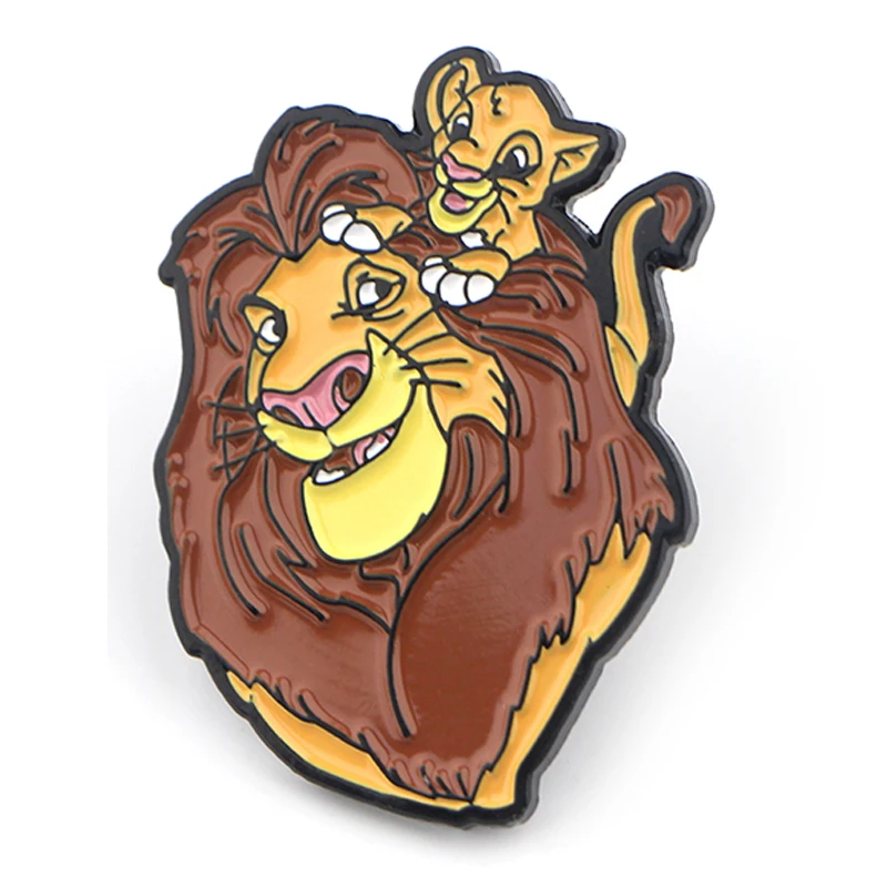 K236 The Lion King Cartoon Pins Metal Enamel Pins and Brooches for Women Men Lapel Pin Backpack Badge Brooch Collar Jewelry - Окраска металла: 1