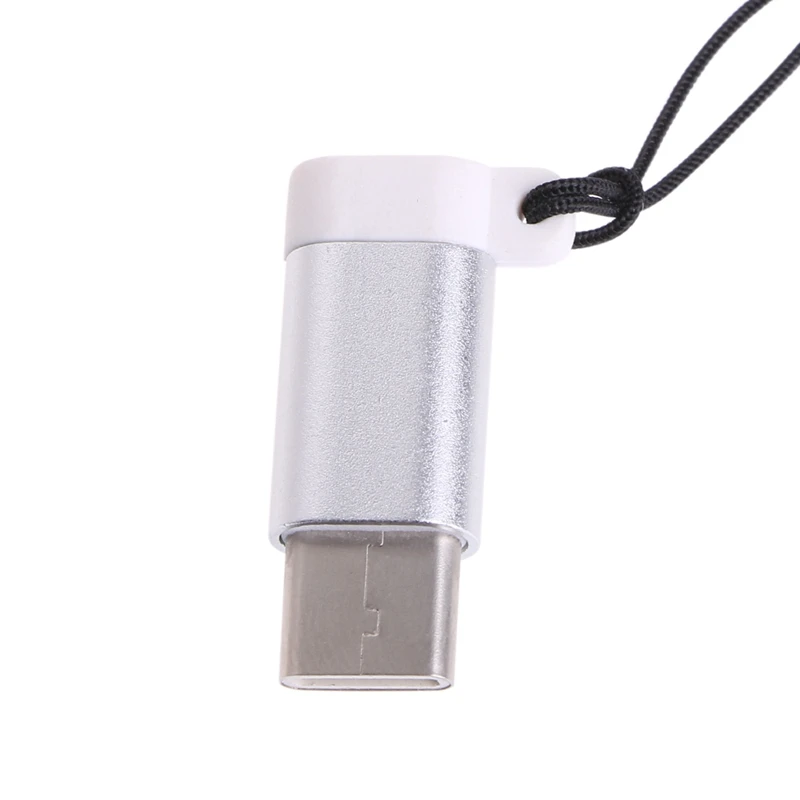 Micro USB Type-C Adapter OTG Data Sync Charger Connector With Key Chain Lanyard