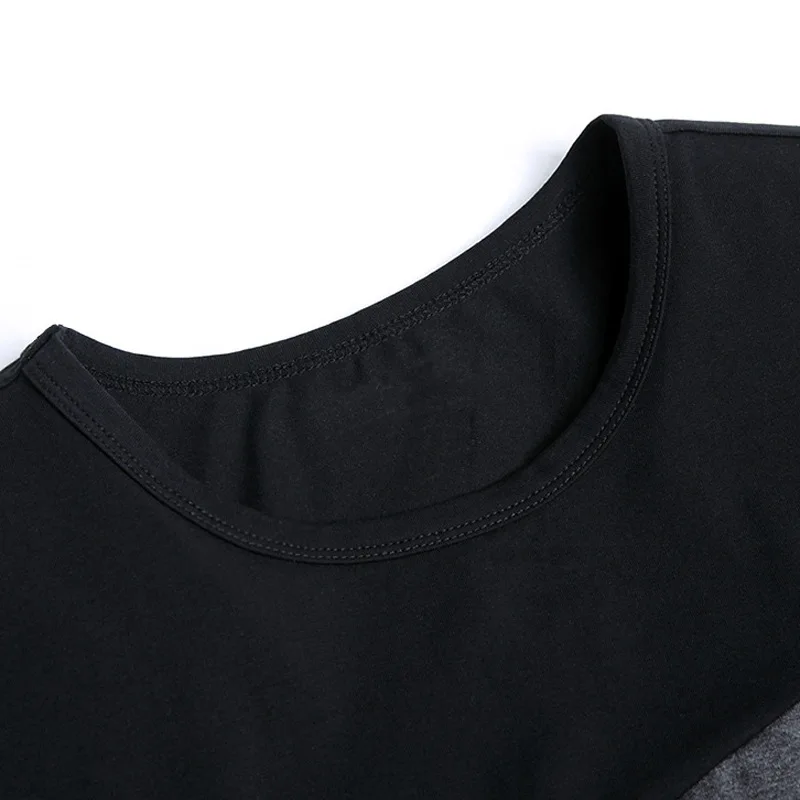 5XL 2019 الربيع الصيف 100% القطن جولة طوق T قميص الرجال تي شيرتات قصيرة الاكمام التباين اللون اللياقة البدنية يتأهل عارضة بلايز