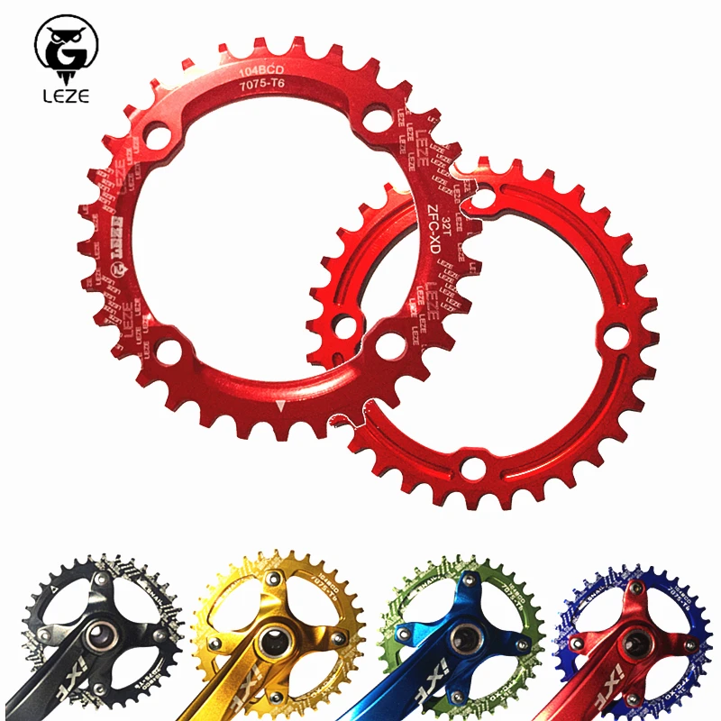 LEZE Велосипедный спорт Crank 104BCD круглый форма узкий широкий 32 т 34 MTB Chainring велосипедная Звездочка велосипед круг шатуны часть