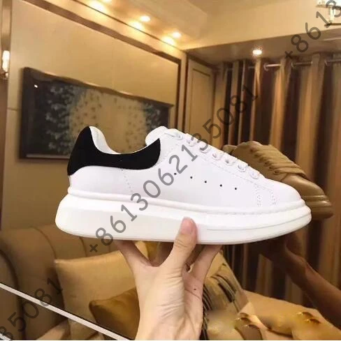 

2019 Luxury Designer Men Women Sneakers Cheap Best Top Quality Fashion White Leather Platform Shoes Flat Casual Party Wedding