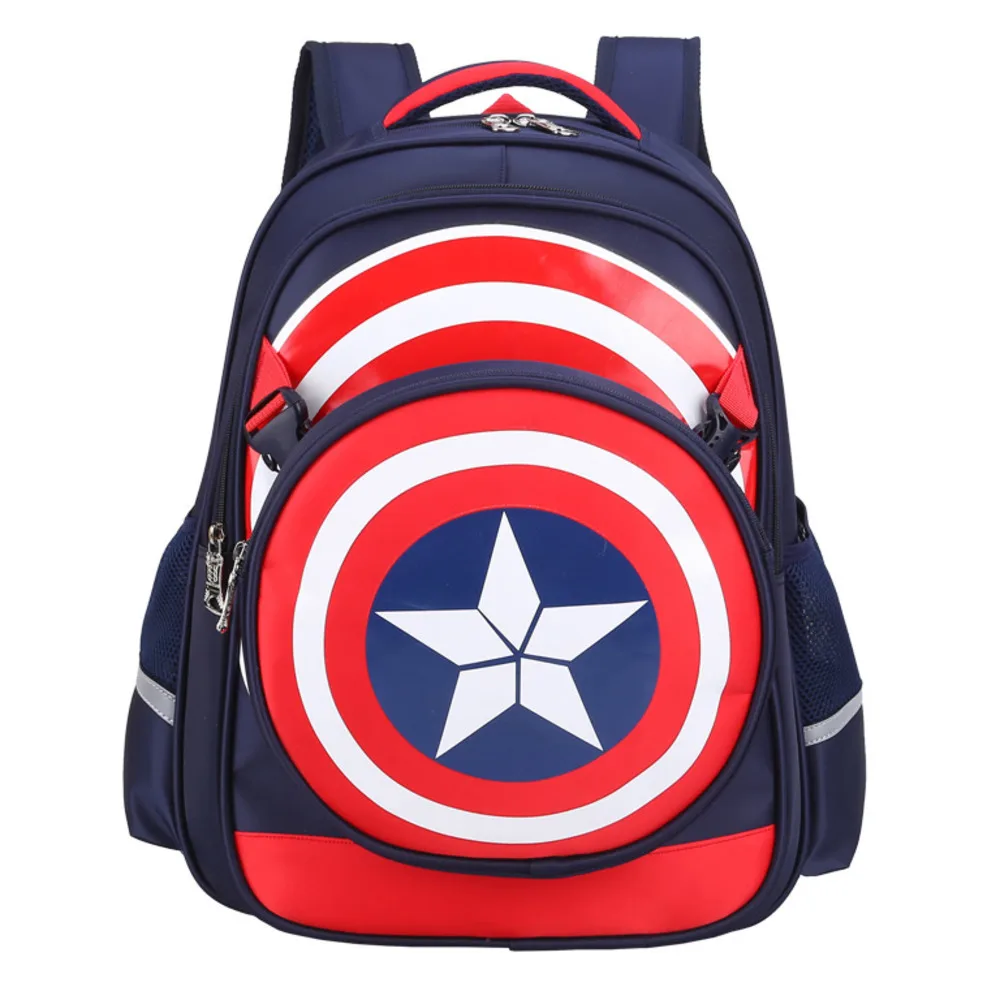 

Marvel Captain America School Bag Backpack Children Alleviate Excessive Burden Student Kids & Baby's Bags Backpack For Boy Girls
