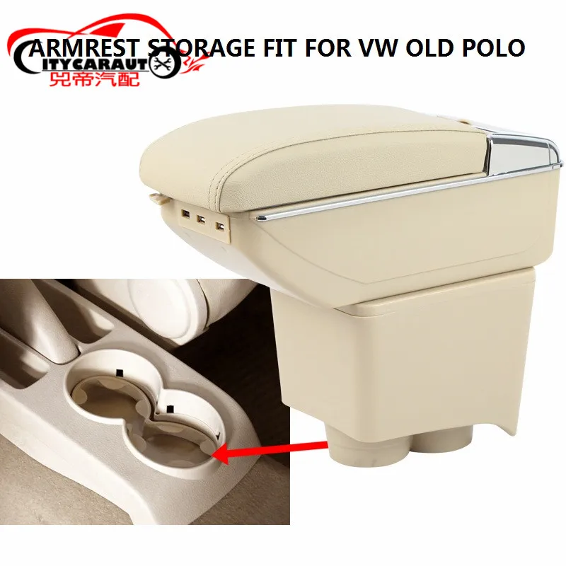 CITYCARAUTO BIGGEST SPACE LUXURY USB Car armrest box central Storage content box with cup holder USB