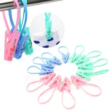 Prendedor de roupa 12 pcs Colorido Meias Toalha Prático Clipe Sutiãs Estacas Cabide Clipe de Cinto de Corda À Prova de Vento Acessórios Para Casa 5ZCF201