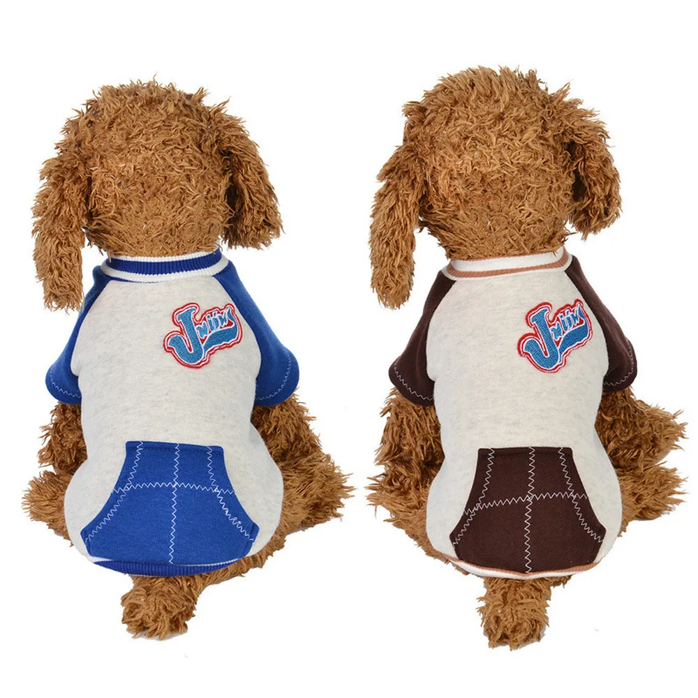 

Small Pet dog Clothes Vest Puppy Round Neck Shirt Autumn And Winter cotton Printed T-shirt Costume Clothing 2019 fashion