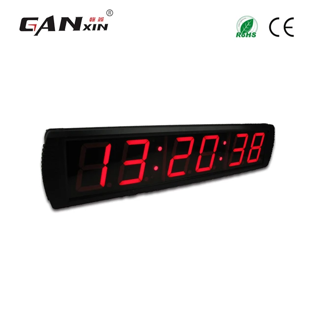 [Ganxin]Wall mounted 4'' Large Screen Led Digital Clock Seconds Count Upin Wall Clocks from