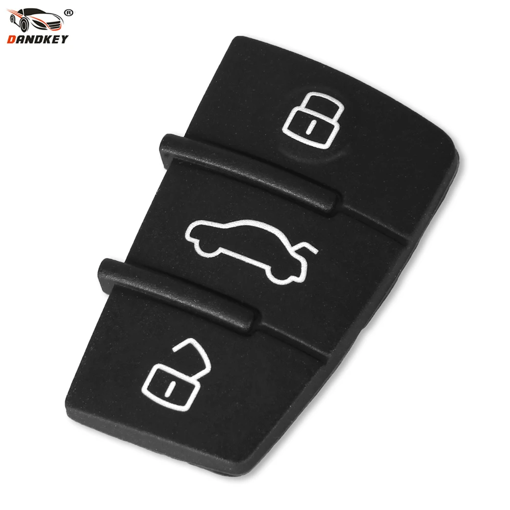 DANDKEY 2pcs/lot 3 Button Replacement Pad Rubber Remote Key Fob For Audi A3 A4 A5 A6 A8 Q5 Q7 TT S LINE RS Free Shipping | Автомобили и