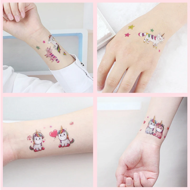 Unicorn Party Decorations Kids Birthday Gifts Star Unicorn Temporary Tattoo Sticker Unicornio Aniversario Tatouage Temporaire Party Diy Decorations Aliexpress