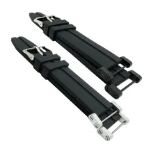 For Suunto Core Watch Strap 24MM Soft Rubber Silicone+Stainless Buckle + Black / Silver Adapters + Screwbars For Suunto Core Watch Strap 24MM Soft Rubber Silicone+Stainless Buckle + Black / Silver Adapters + Screwbars