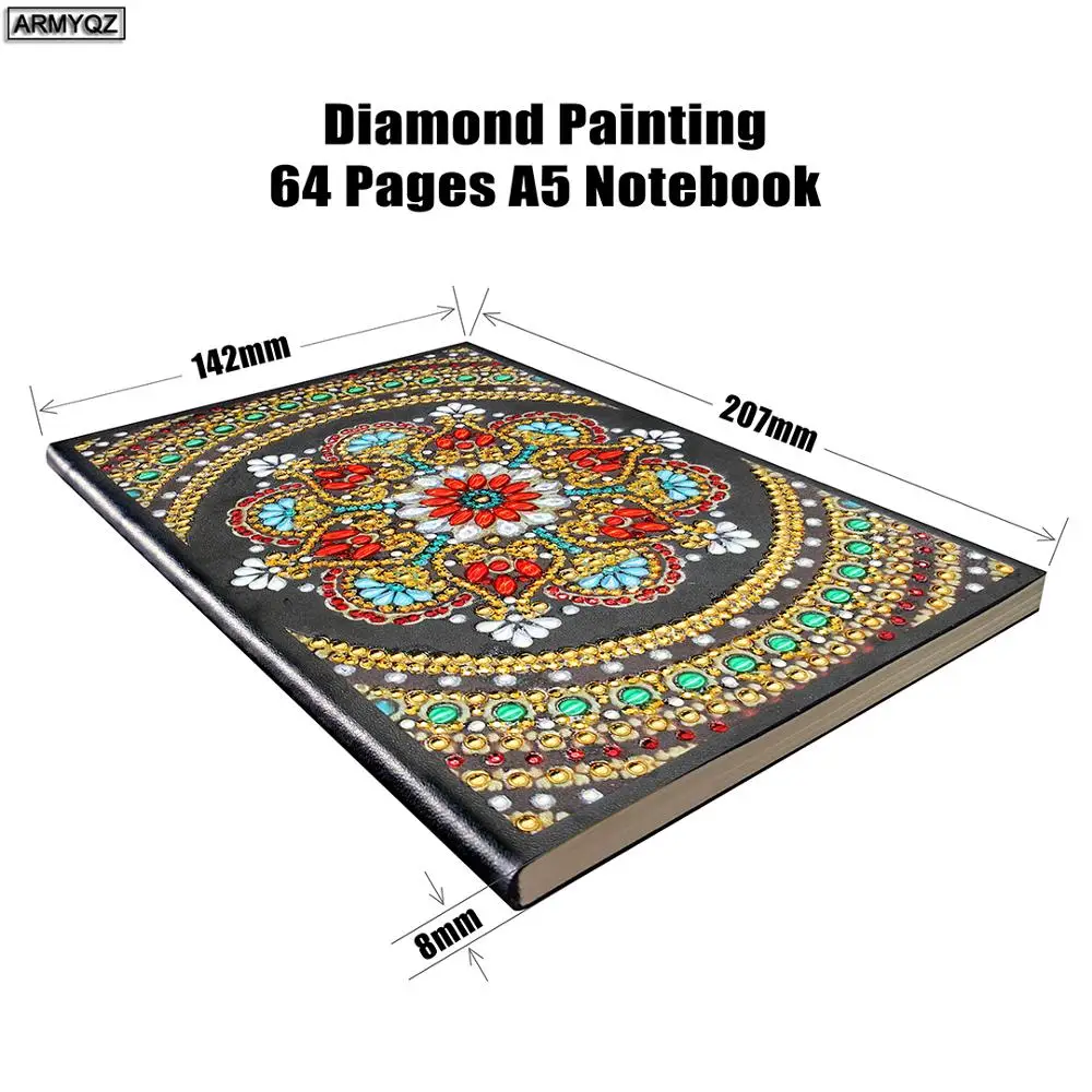 

DIY Special Shaped Diamond Painting Notebook Diary Book 64 Pages A5 Notebook Embroidery Diamond Cross Stitch Craft Gift NB01
