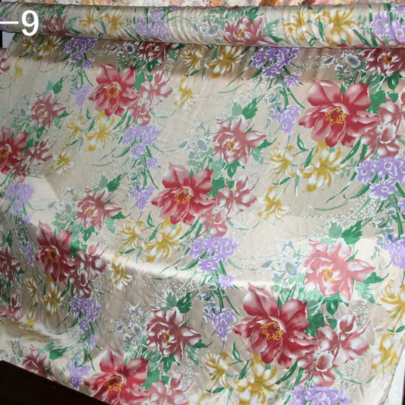 

1605 new design wholesale wide width 240cm Printed Pure Silk Satin Fabric for bedding set pillowcase sheet and quilt cover