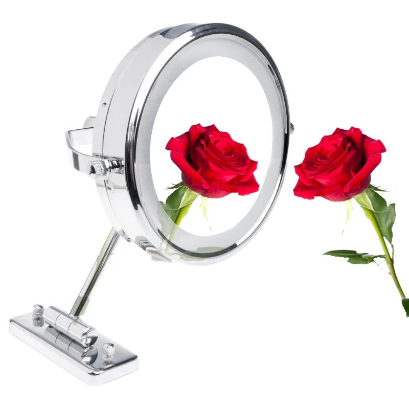 

6 Inch 1X / 7X Double Side Bathroom Makeup Mirror Adjustable Wall Mounted Extend #0616