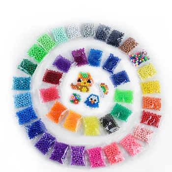 

6000pcs / set DIY Water Spray Magic Beads Manual 3D beads 5mm Hama Beads 500g Refill Wholesale beads toys