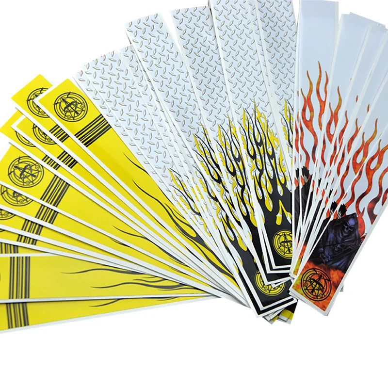 

1pack/12pcs Archery Arrow Sticker Durable Arrow Adhesive Stickers Wraps 22cm x 2.8cm Paster wraps for arrow shaft