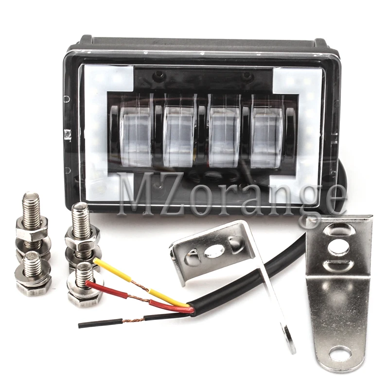 

4.76 inch 6500K 24W/48W New Design Halo LED Work Light Bar with White DRL Off Road Driving LED Light Bar 12V 24V