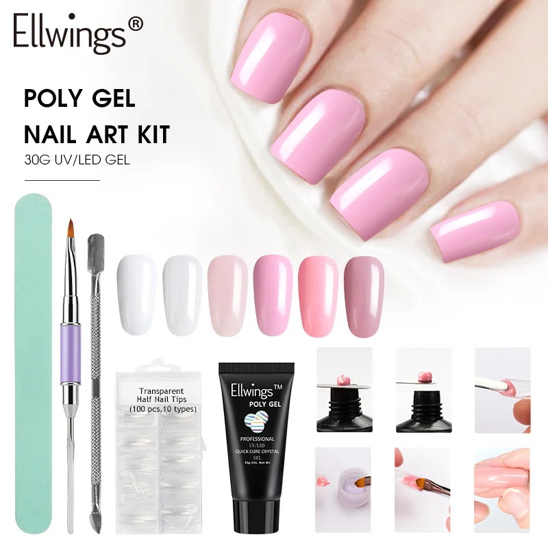 Buy Ellwings Poly Gel Nail Polish Set Acrylic French