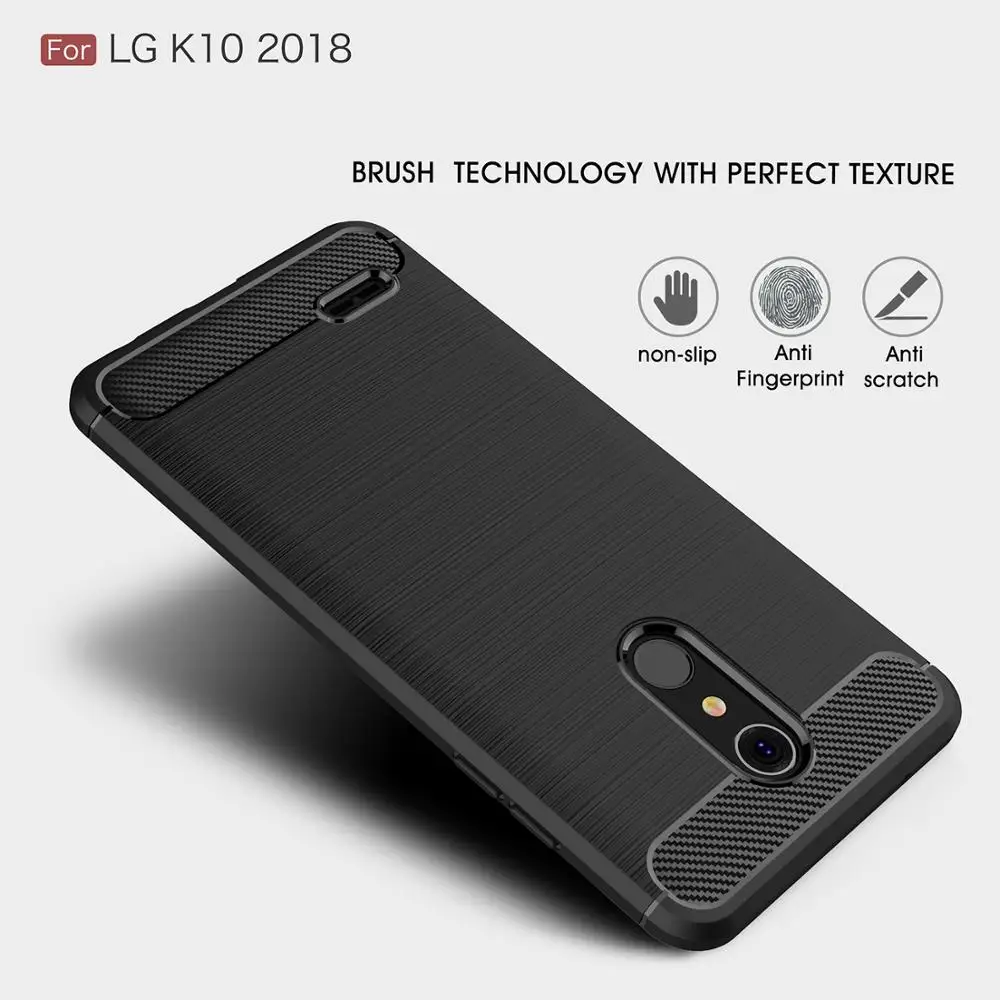 Чехол TRISEOLY для LG K10 2018 чехол 5 3 роскошный резиновый из углеродного волокна