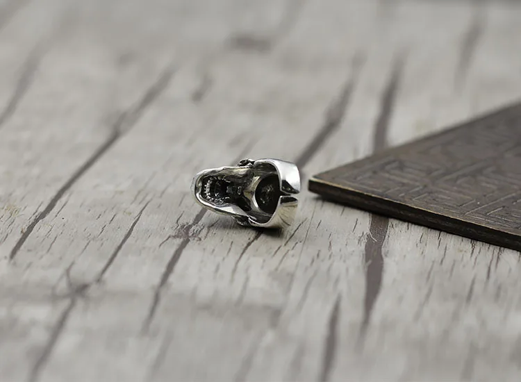 Кольцо из тайского серебра с резьбой в виде черепа|skull ring|sterling silver ringssilver ring |