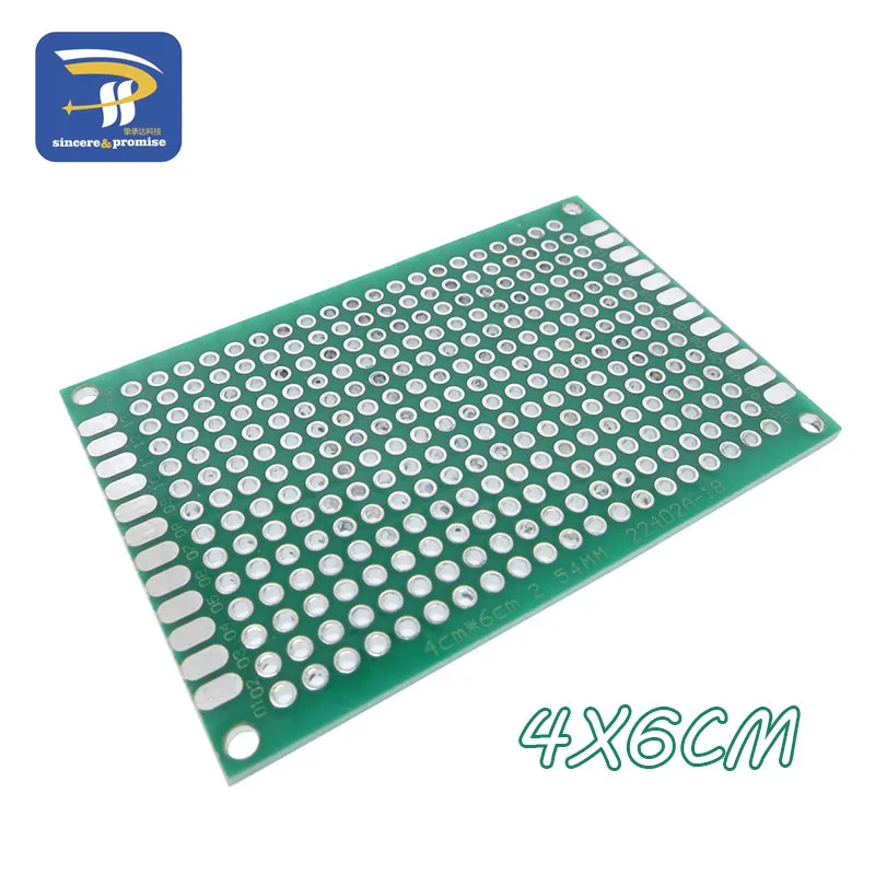 

5pcs 4x6 cm PROTOTYPE PCB 4*6 panel double coating/tinning PCB Universal Board double Sided PCB 2.54MM board