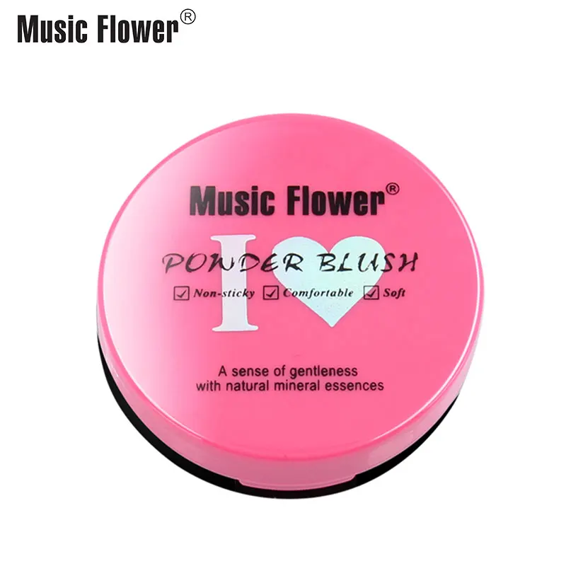 Дропшиппинг Music Flower палитра для румяны, макияж для лица, бронзант для лица щека матовая Румяна Пудра Косметика Шелковый пигмент