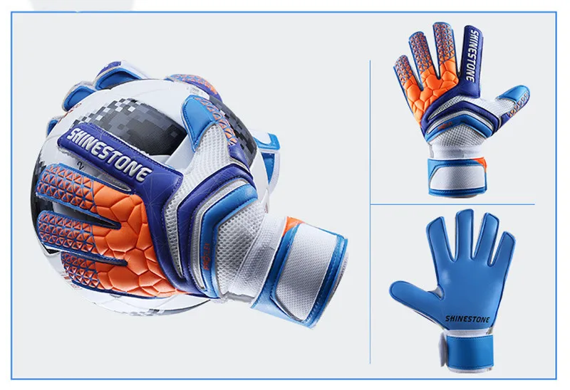 Детские Взрослые вратарские перчатки с сильной защитой пальцев футбольные утолщенные латексные вратарские перчатки De Futebol вратарские перчатки