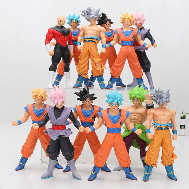 

6pcs/set Dragon Ball Z broli broly figure Super Ultra Instinct Goku Super Saiyan Rose Goku Black Jiren Action Figure pvc Toys