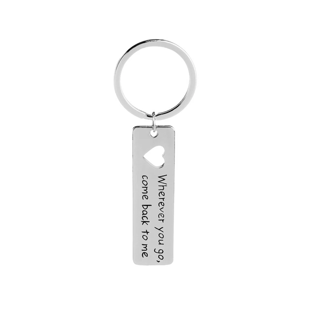 Personalised Adult Letter Curved Tag pendant Stainless Steel Key Ring Holder Personalised Adult Letter Curved Tag pendant Stainless Steel Key Ring Holder