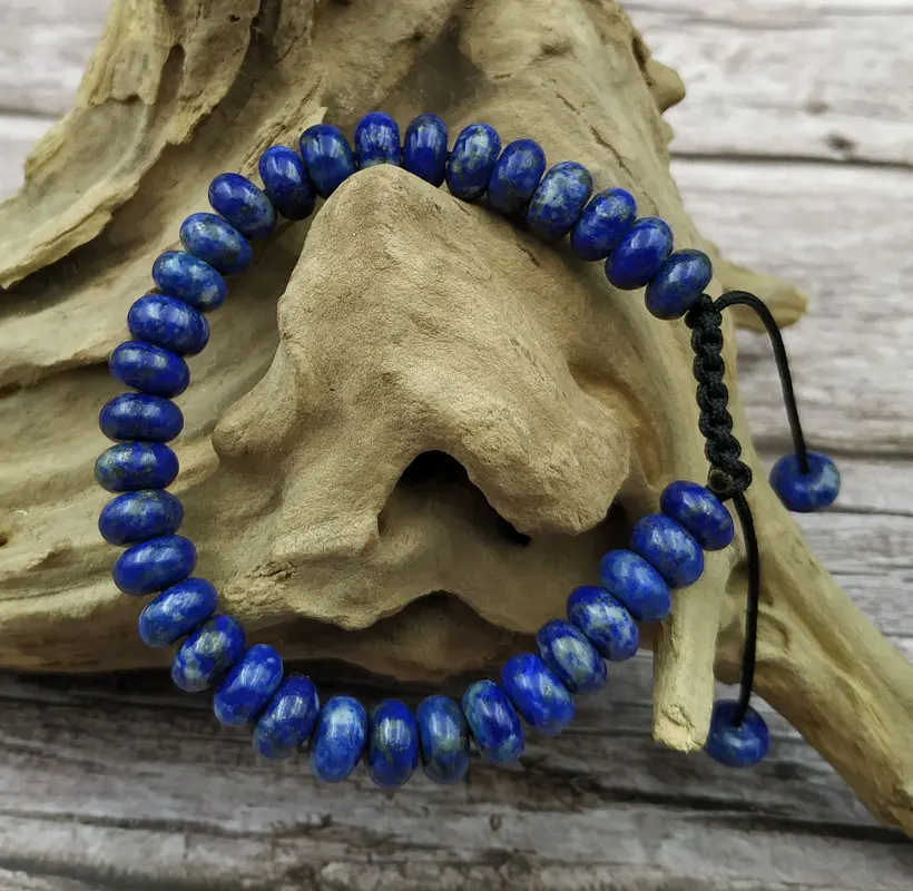 Регулируемый браслет YA3914 Natural Picasso Jaspers Lapis Бусы из камня Агата перевязанный