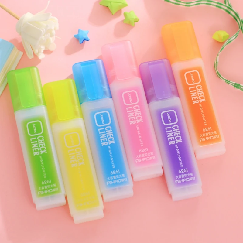 

Premium Highlighter Fluorescent Pens Bright Colors Markers assorted colored pens for study office drawing sketching New