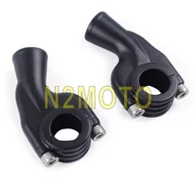 Черный грубый Craft 7/" Руль управления для мотоциклов стояк 1" бар крепление зажим Harley Кафе Racer Chopper скремблер