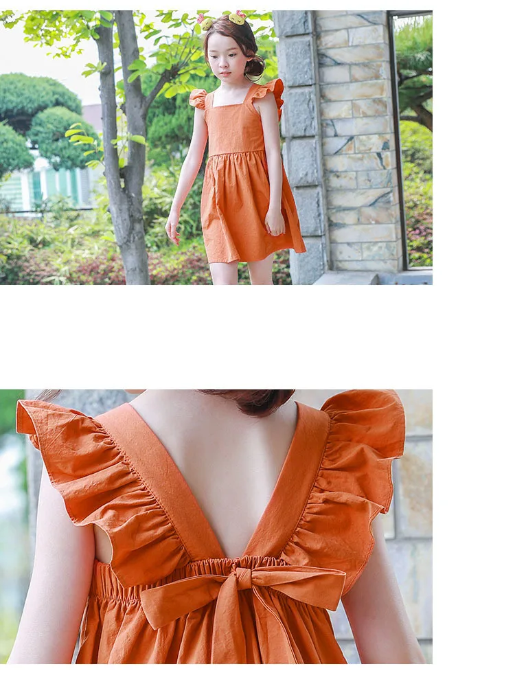 backless 2017 summer bohemian style girls dress sundress for girls flare sleeve beach dress kids clothes 5 6 7 8 9 10 11 14 T 4 5 6 7 8 9 10 11 12 13 14  years old little big teenage girls cotton dress for kids girls 2017 new  (18)