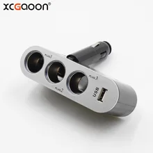 XCGaoon 12 V 24 V 3 способа 1 USB Автомобильное зарядное устройство адаптер питания Тройная сигарета зажигалка для мобильного смартфона автомобильный видеорегистратор камера gps