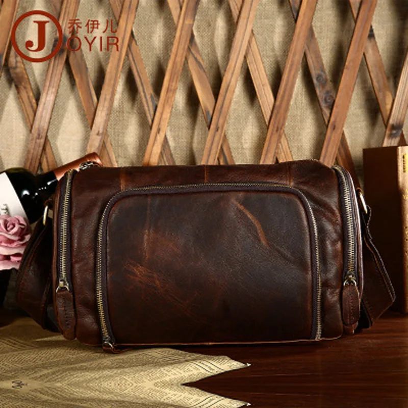 

YISHEN Genuine Cowhide Leather Men's Shoulder Crossbody Bags Vintage Casual Male Messenger Bags Fashion Travel Bags QYRB349