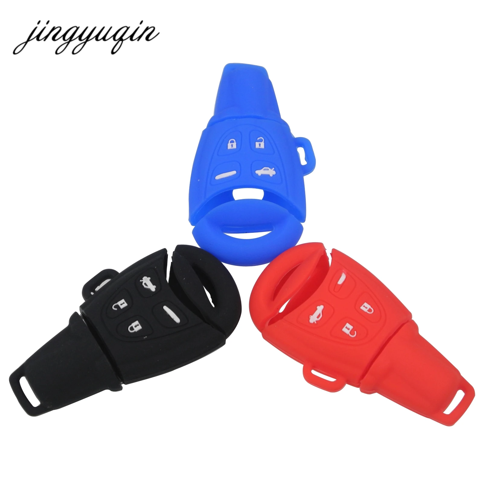 Jingyuqin Skin Silicone Rubber Car Key Cover For Saab 9 3 9 5 93 95 jingyuqin-skin-silicone-rubber-car-key-cover-for-saab-9-3-9-5-93-95