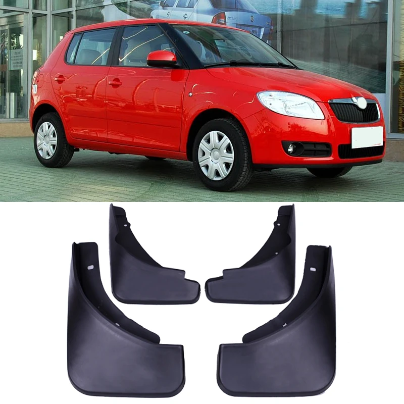 

4pcs Mud Flaps Splash Guards Mudguard Mudflaps Fender For Skoda Fabia 2007 2008 2009 2010 2011 2012 Car accessories