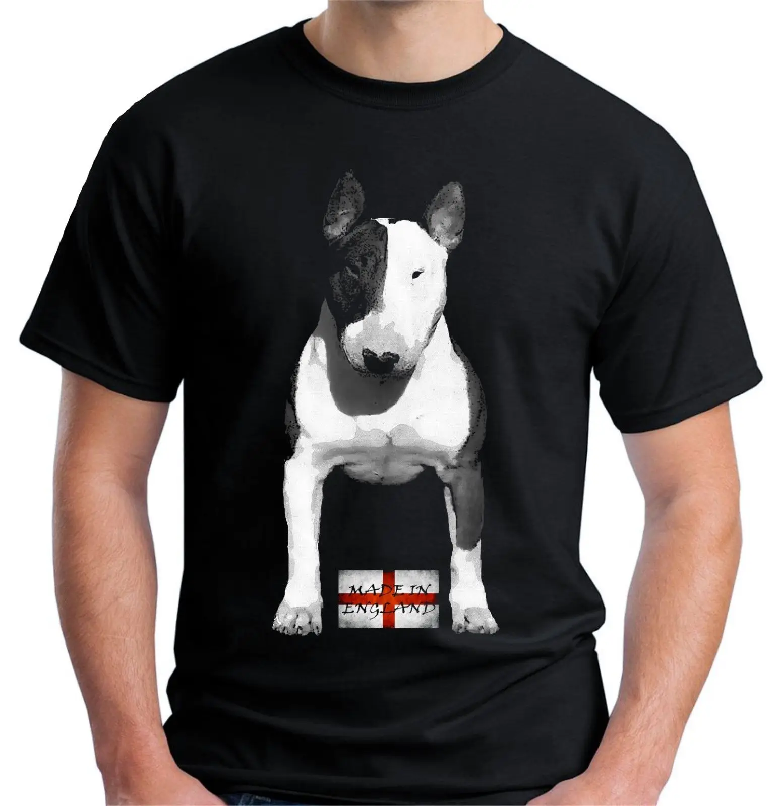 

Velocitee Mens English Bull Terrier T Shirt Made In England EBT Bully Short Sleeve Discount 100 % Cotton T-Shirts Top Tee