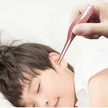 Светодиодные детские ушные палочки для детей легкий инструмент для чистки ушей гигиенические безопасные инструменты из нержавеющей стали для ухода за ушками