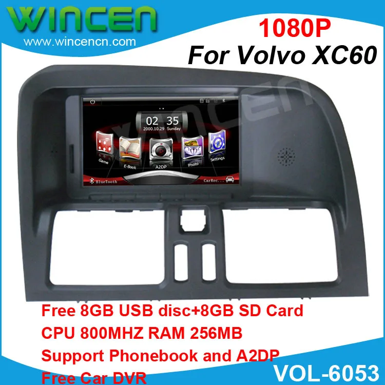 

2014 NEW1080P 6.2" Car GPS Player for Volvo XC60 Support Phonebook Free DVR 8GB USB Disc Car Audio System Radio Navigation
