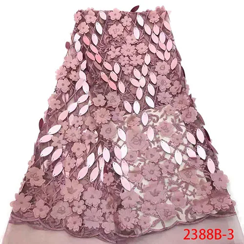 Розовая блестящая кружевная ткань в африканском стиле,, высокое качество, нигерийская кружевная ткань, 5 ярдов, платье для женщин, GD2388B-1 - Цвет: Picture-3