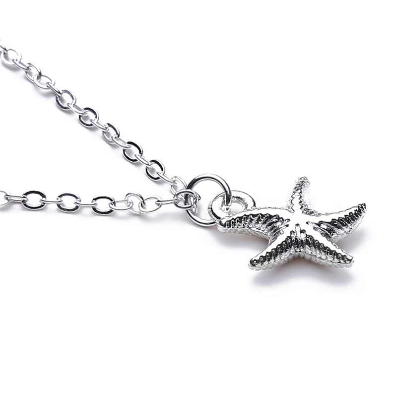Сплав Starfish Цепочки и ожерелья Для женщин короткие ключицы Мода Jewery кулон ретро