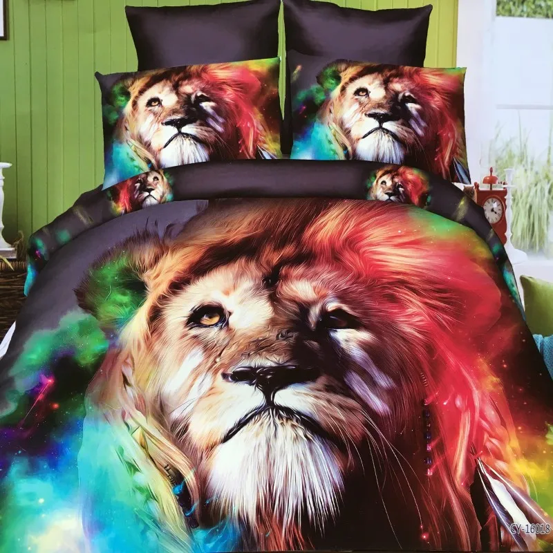 Lovely Animal Dog 3D Printed Bedding Set Double Size Floral Lion BS138 Bed Linen Pillowcases Shar Pei Home Bedroom Bed Covers - Цвет: 16018